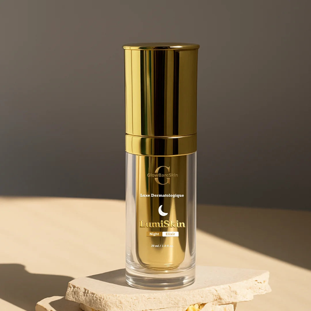 GlowBareSkin LumiSkin Night Elixir – Luxury 30ml Serum with Bakuchiol for Overnight Repair, Anti-Aging, and Radiant Skin