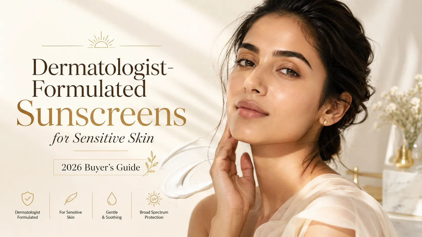 Dermatologist-formulated sunscreens for sensitive skin with gentle broad spectrum UV protection