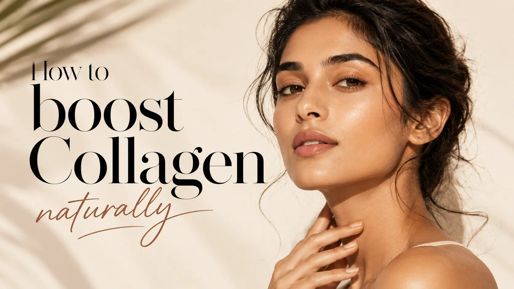Beautiful Indian woman with naturally radiant skin illustrating science-backed ways to boost collagen naturally for firmer, youthful-looking skin