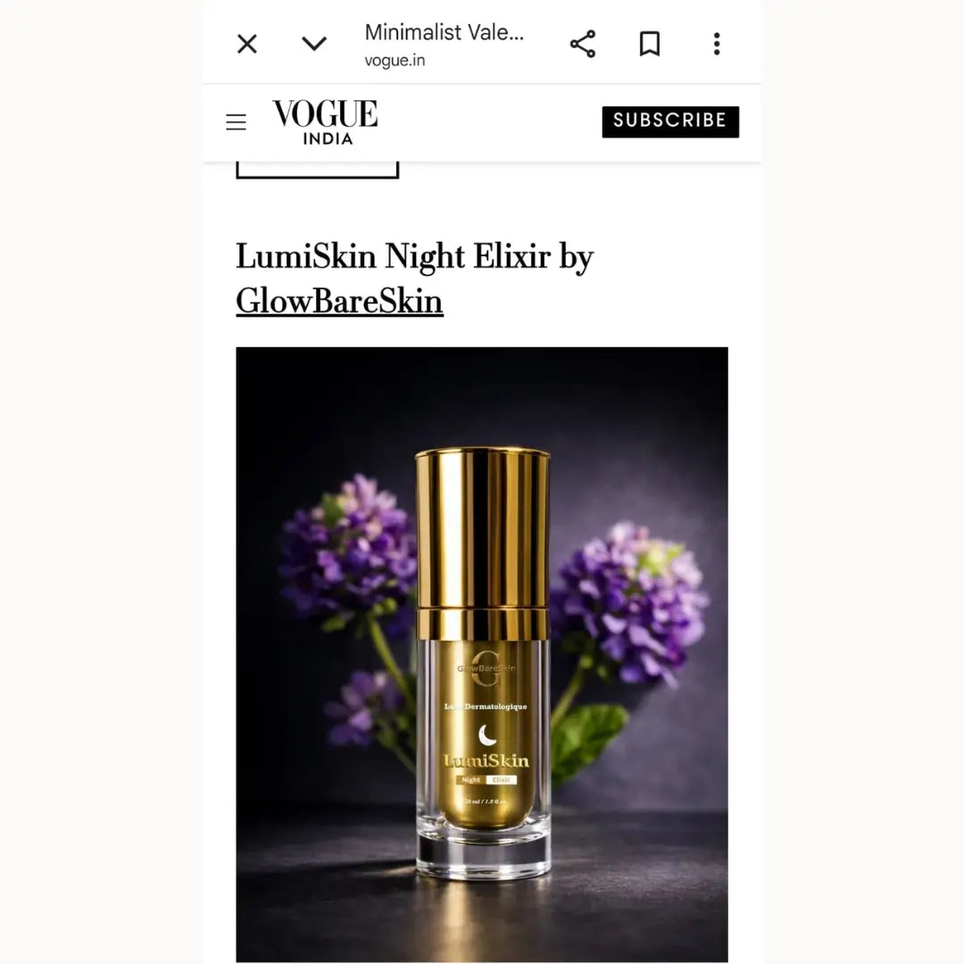 GlowBareSkin LumiSkin Night Elixir | Bakuchiol | Élixir de Nuit 30ml