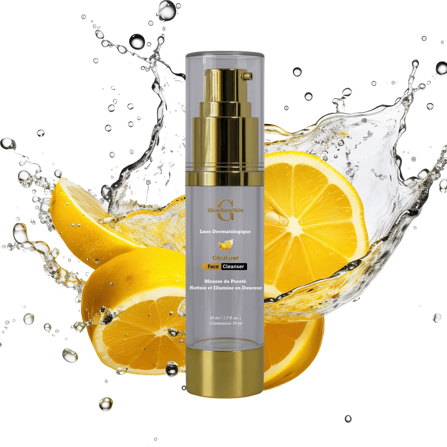 GlowBareSkin CitraLuxe Face Cleanser – Luxury 50ml Face Wash with Kakadu Plum for Deep Cleansing, Brightening, and Refreshing Skin