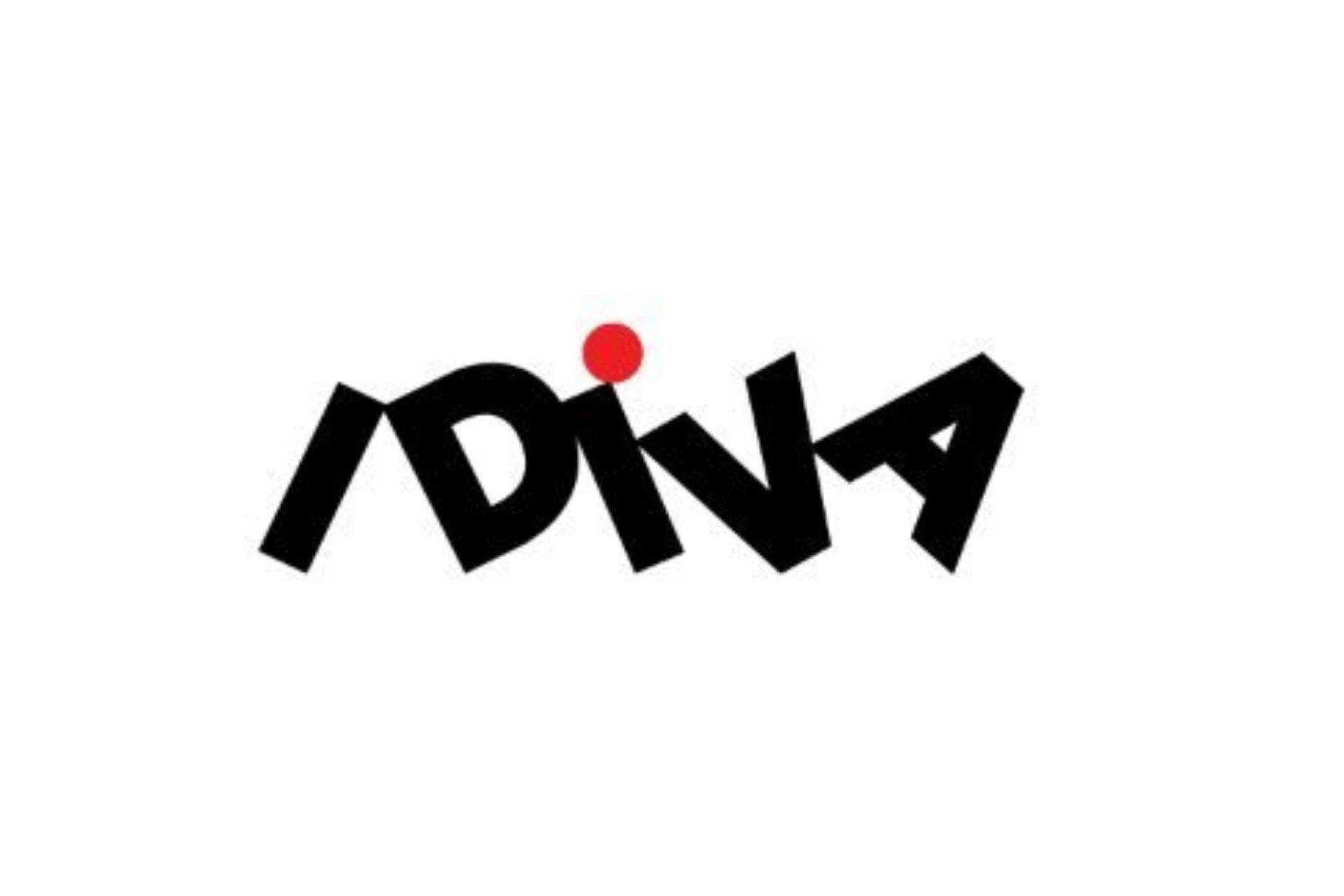 Logo of 'IDIVA' with a red dot on a white background
