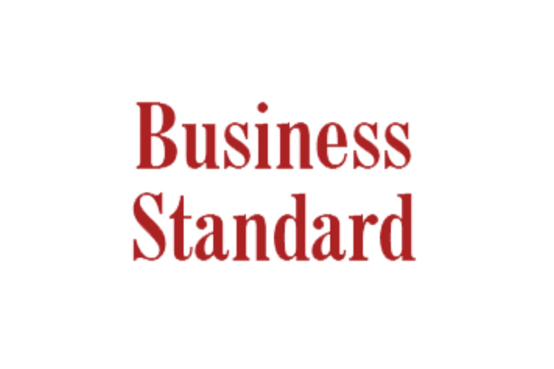 Red 'Business Standard' logo on a white background