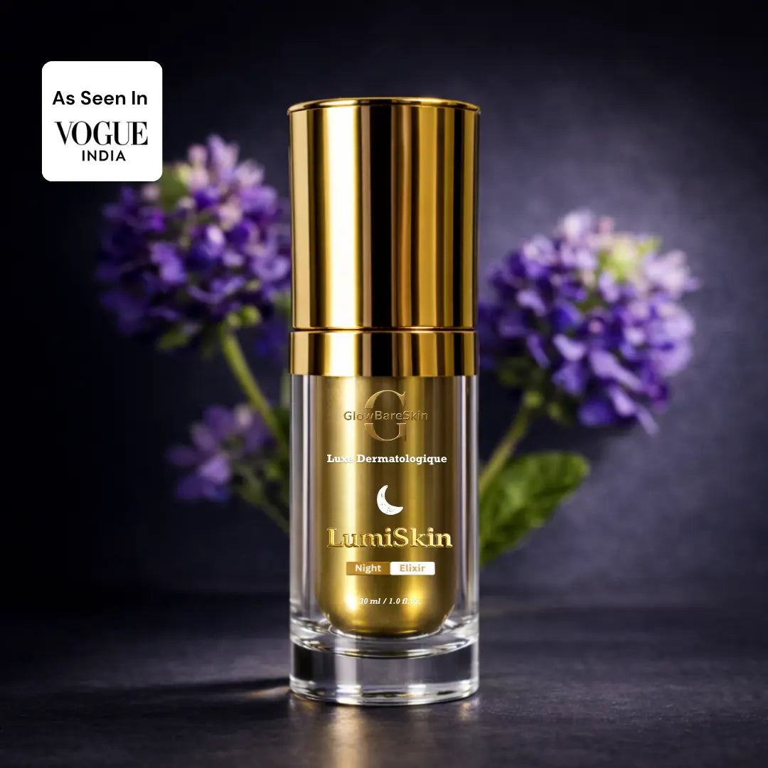 GlowBareSkin LumiSkin Night Elixir | Bakuchiol Face Serum | Élixir de Nuit | 30ml
